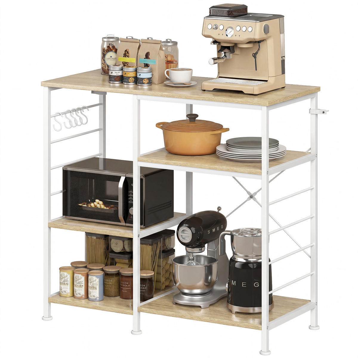 KÜCHENREGAL Eichefarben 1 Stück - Eichefarben, Holzwerkstoff (39/83.5/90cm) - GiPP
