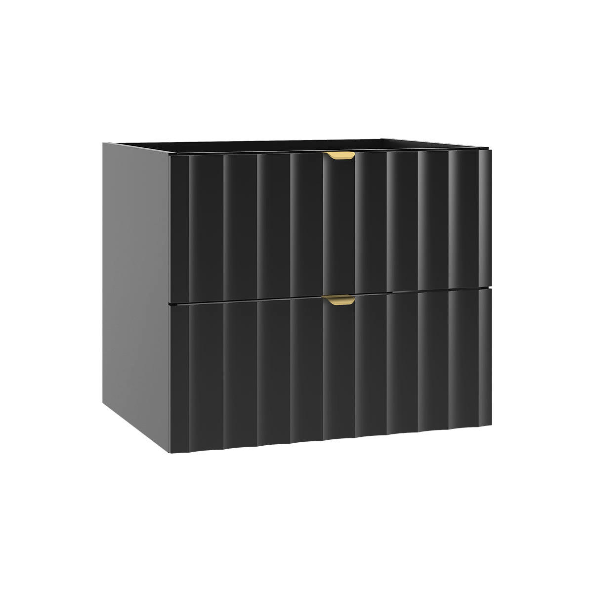WASCHTISCHUNTERSCHRANK 60cm Lexa Schwarz - Schwarz, Holzwerkstoff (60/50/45.8cm) - Petits-meubles