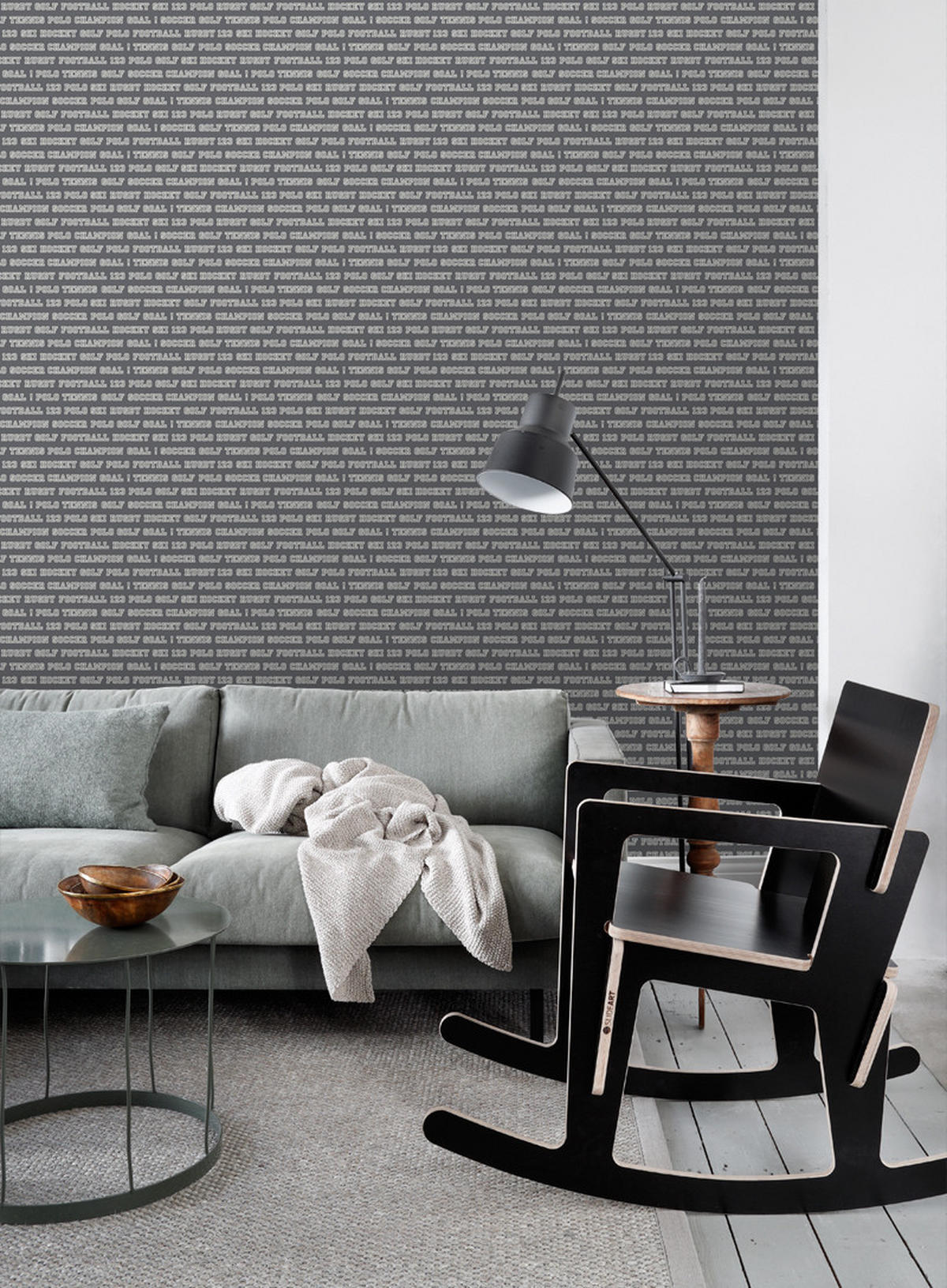 TAPETE Sportarten 53 cm x 10.05 m - Grau, Papier (53/1000cm) - ESTAhome