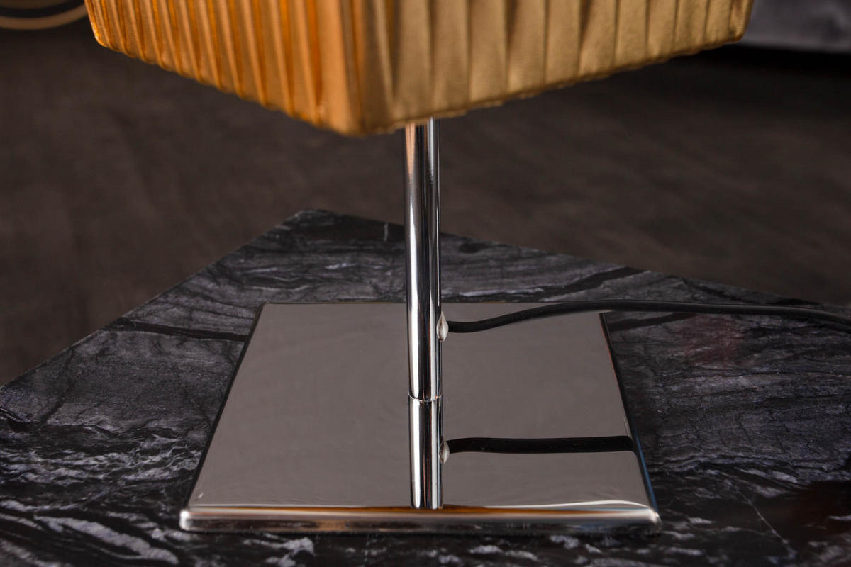 TISCHLEUCHTE PARIS Metall Gold 45 cm - Silberfarben/Goldfarben, Metall (14/14/43cm) - riess-ambiente