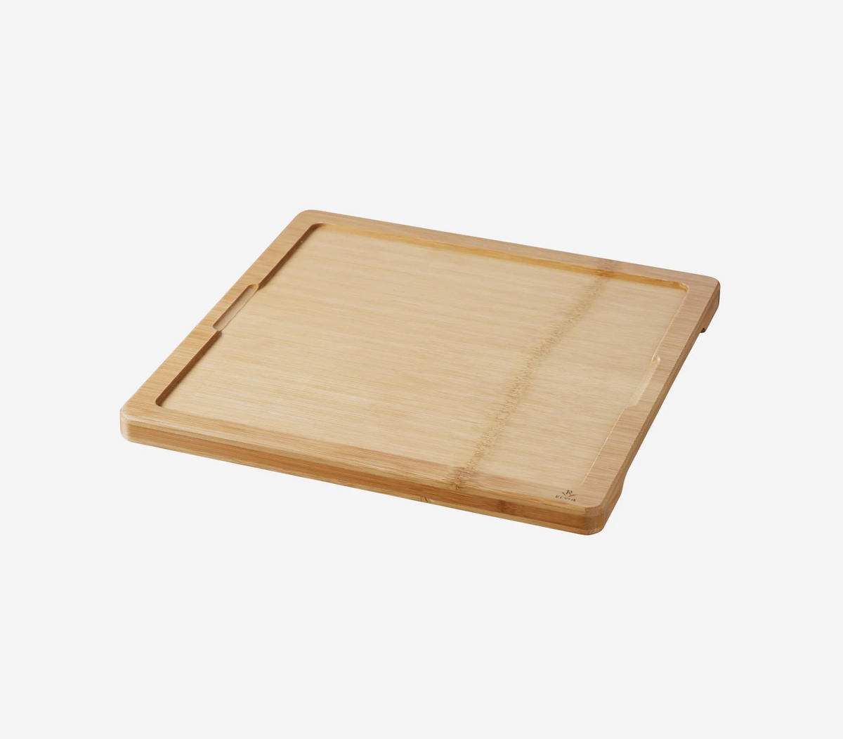 HOLZTABLETT 29,2 x 29,2 cm für Steakteller 25 x 25 cm Bambus - Braun, Keramik (29.2/1.5/29.2cm) - Revol Porcelaine France