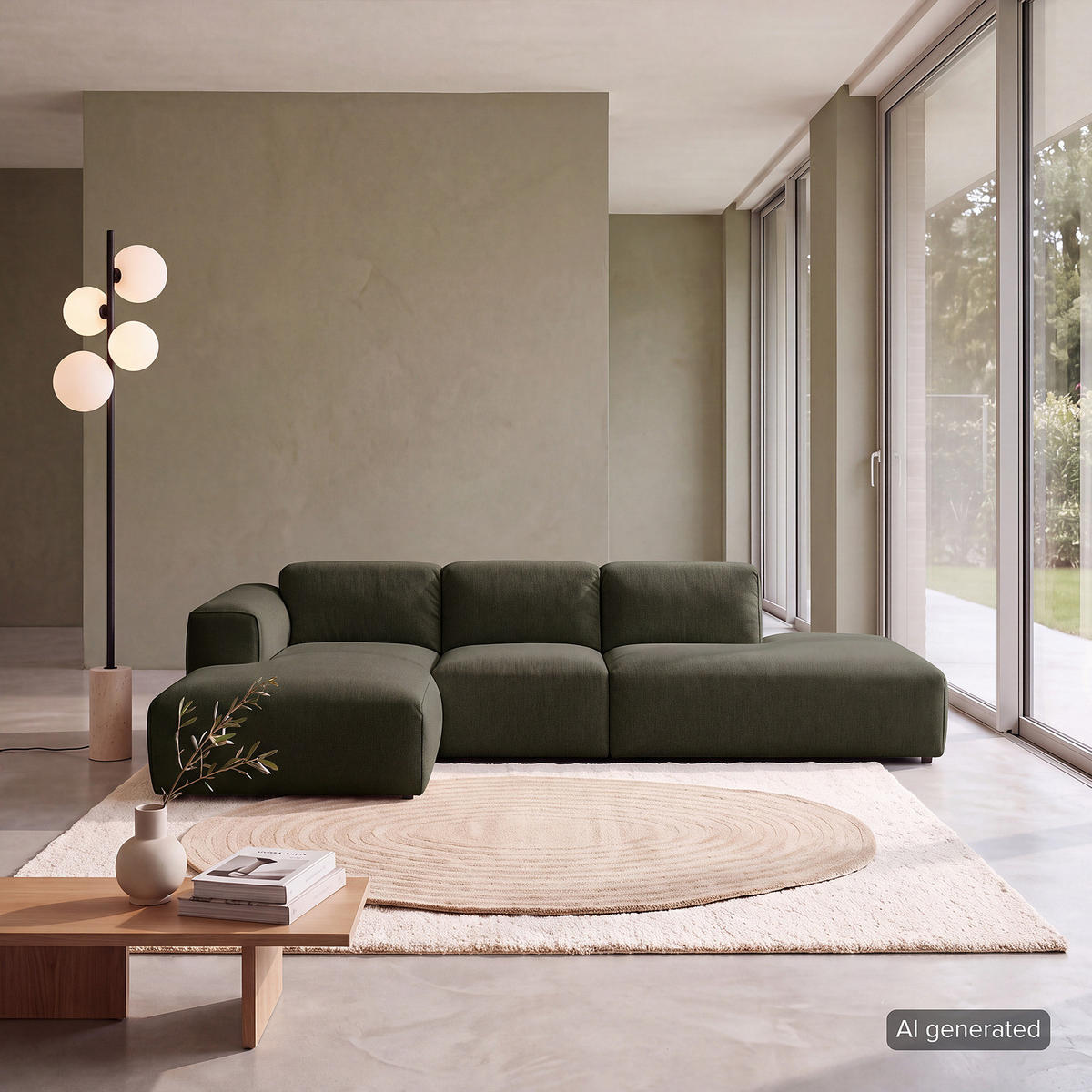 ECKSOFA mit Chaiselongue - Schwarz/Grau, Kunststoff/Textil (290/173cm) - home24
