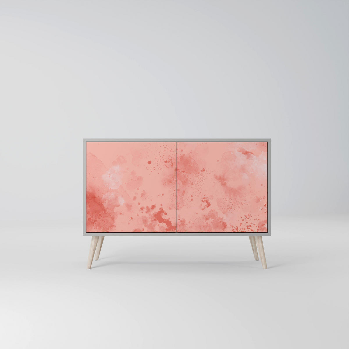 SIDEBOARD CRANE DANCE, Eicheneffekt, 111x42x77,5 cm, 2 Türen - Eichefarben/Buchefarben, Holzwerkstoff/Buchenholz (111/77.5/42cm) - SpaceRebels