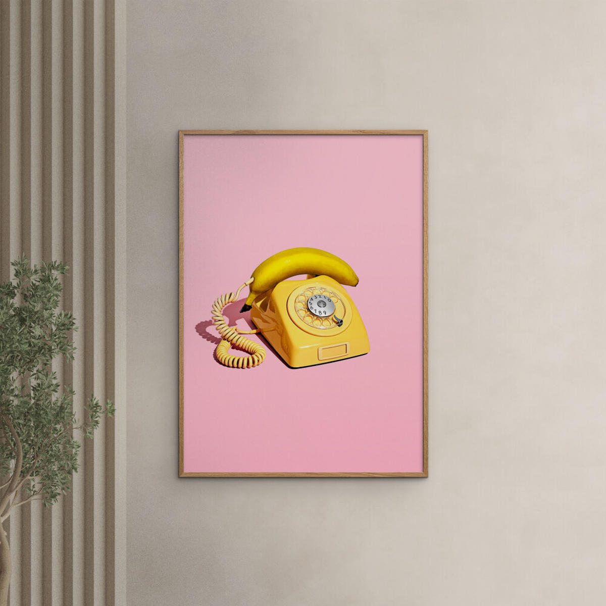 POSTER Supermercat - Banana phone - Pink, Papier (70/100/0.1cm) - Poster&Frame