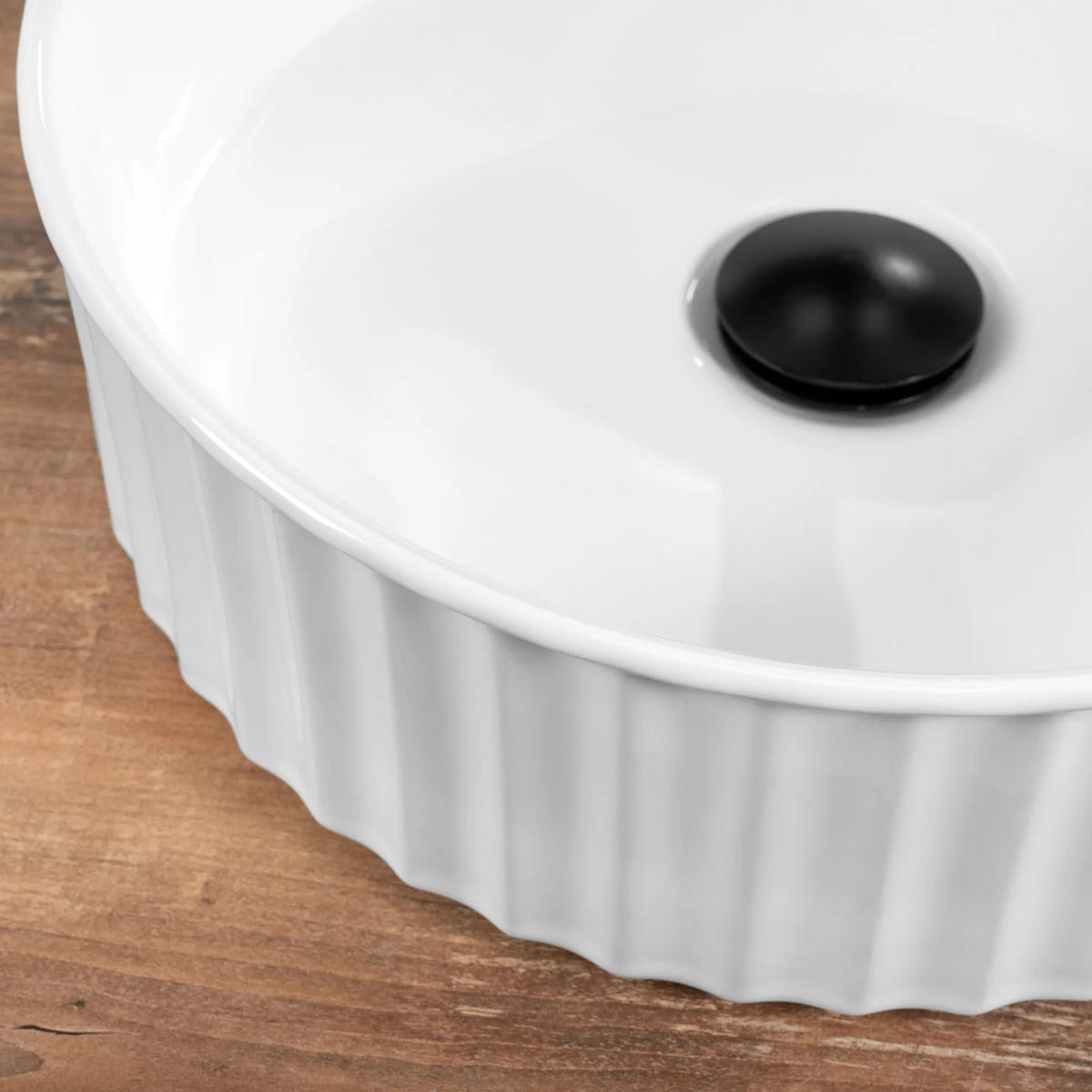 AUFSATZWASCHBECKEN Rea Charlotte - Weiß, Keramik (36.5/12/36.5cm) - REA