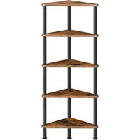 ECKREGAL mit 5 Ebenen Vintagebraun 30 x 30 x 115 cm - Multicolor, Holzwerkstoff (30/115/30cm)