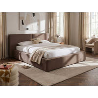 POLSTERBETT Jodie XL Braun 200/200 cm Samt mit Bettkasten - Braun, Textil/Metall (200/200cm) - wonello