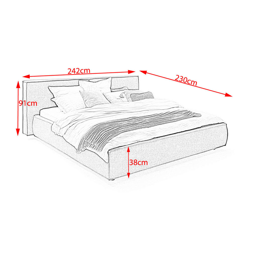 Thumbnail - Kawola Polsterbett, Creme, Textil, 200x200 cm, Schlafzimmer, Betten, Polsterbetten