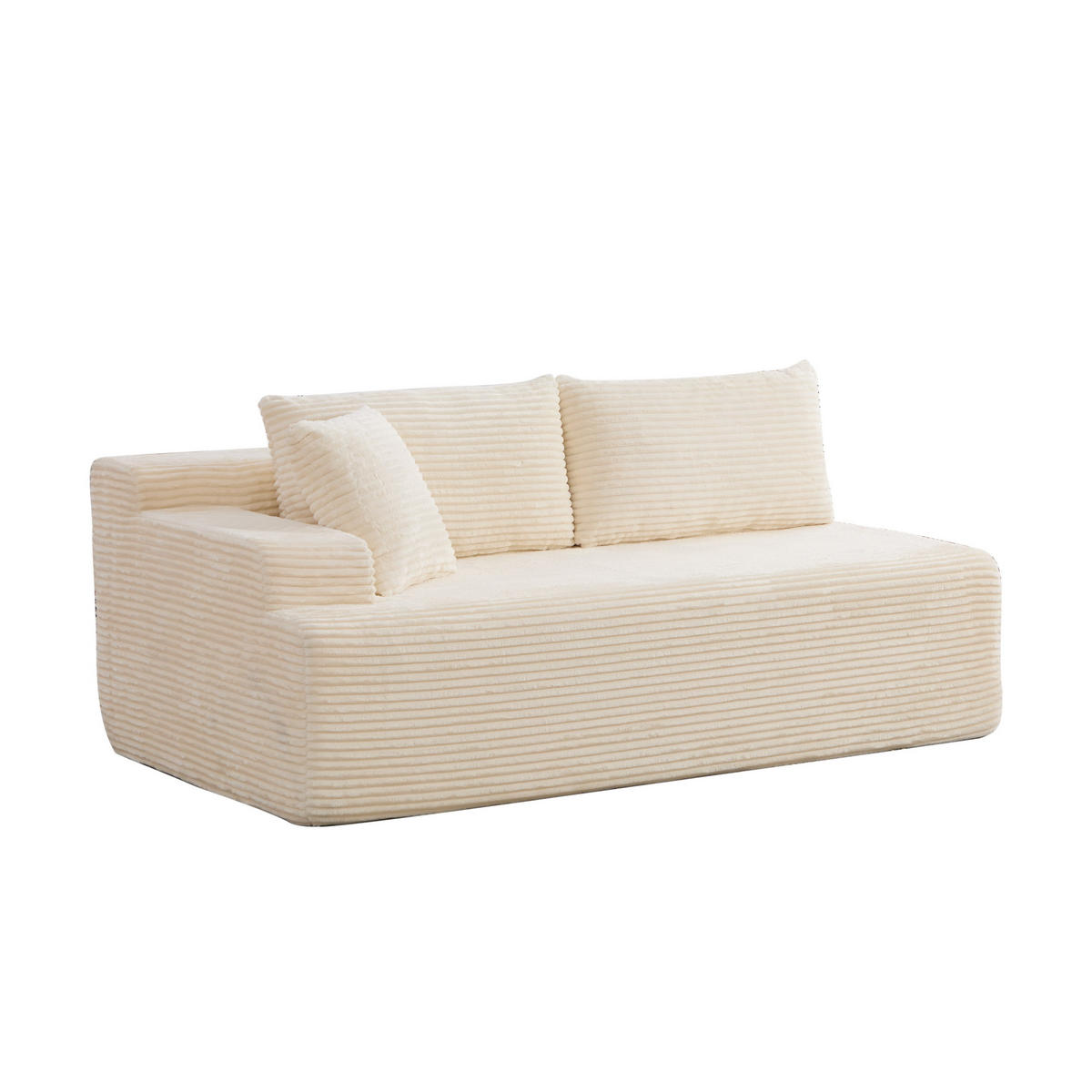 SOFAELEMENT 172/99/74.5 cm Elfenbein Chenillestoff - Ecru, Textil (99/74.5/172cm) - Oxeza