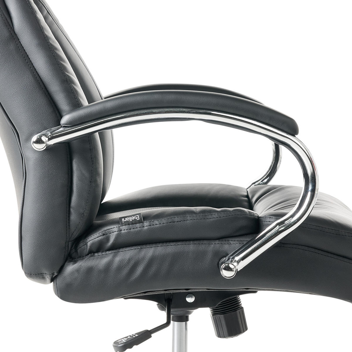 CHEFSESSEL Kunstleder Schwarz Honor - Schwarz, Kunststoff (65/112/65cm) - Beliani