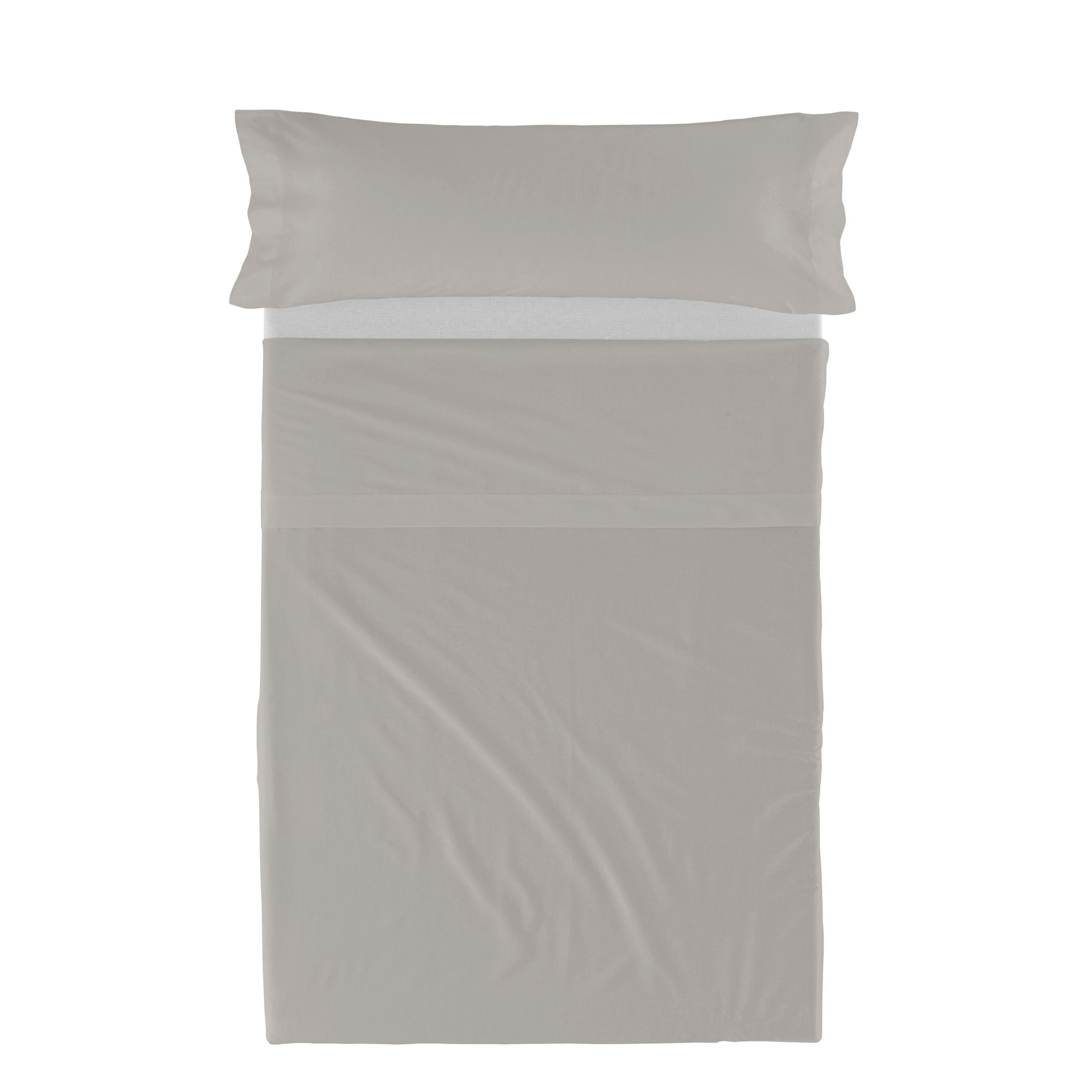 BETTWÄSCHE 2er-Set teiliges basic 180x270 cm grau - Grau, Textil (180/270cm) - Happy Friday