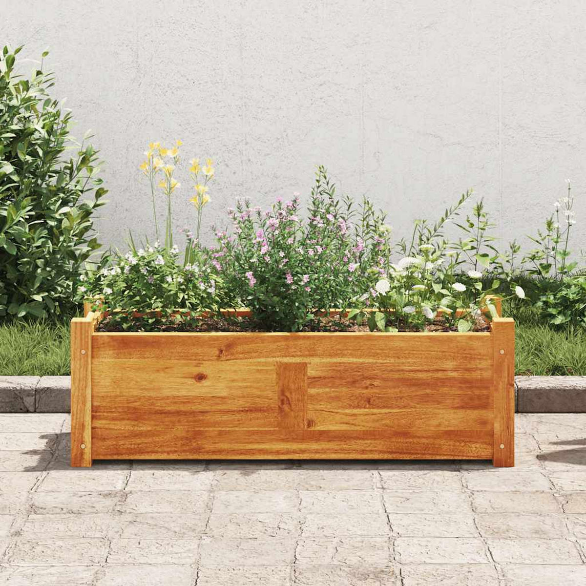 GARTEN-HOCHBEET Akazienholz 76/27,6/25 Cm - Braun, Holz (27.6/25/76cm) - vidaXL