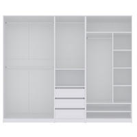 KLEIDERSCHRANK OFFEN TRES SET P/B WEIß 250/206/51 cm - Weiß, Holzwerkstoff (250/206/51cm) - Marmex Möbel