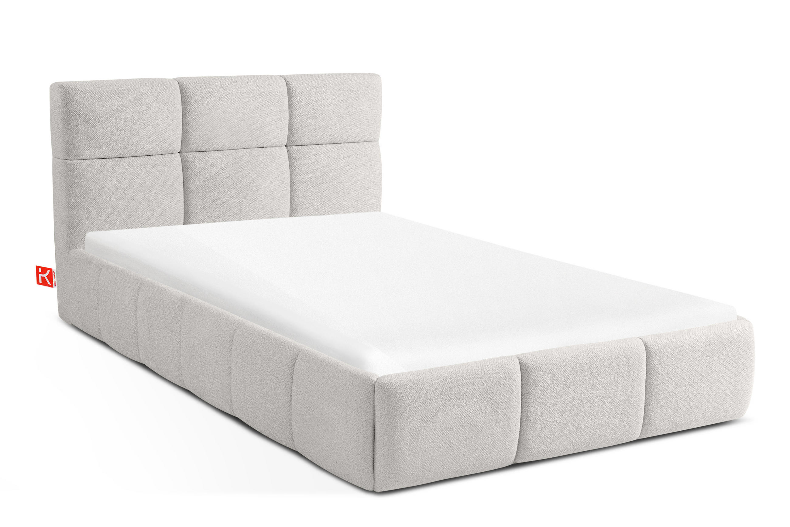 POLSTERBETT ALTOS Einzelbett, weiß - Weiß, Holz/Holzwerkstoff (120/200cm) - KONSIMO®