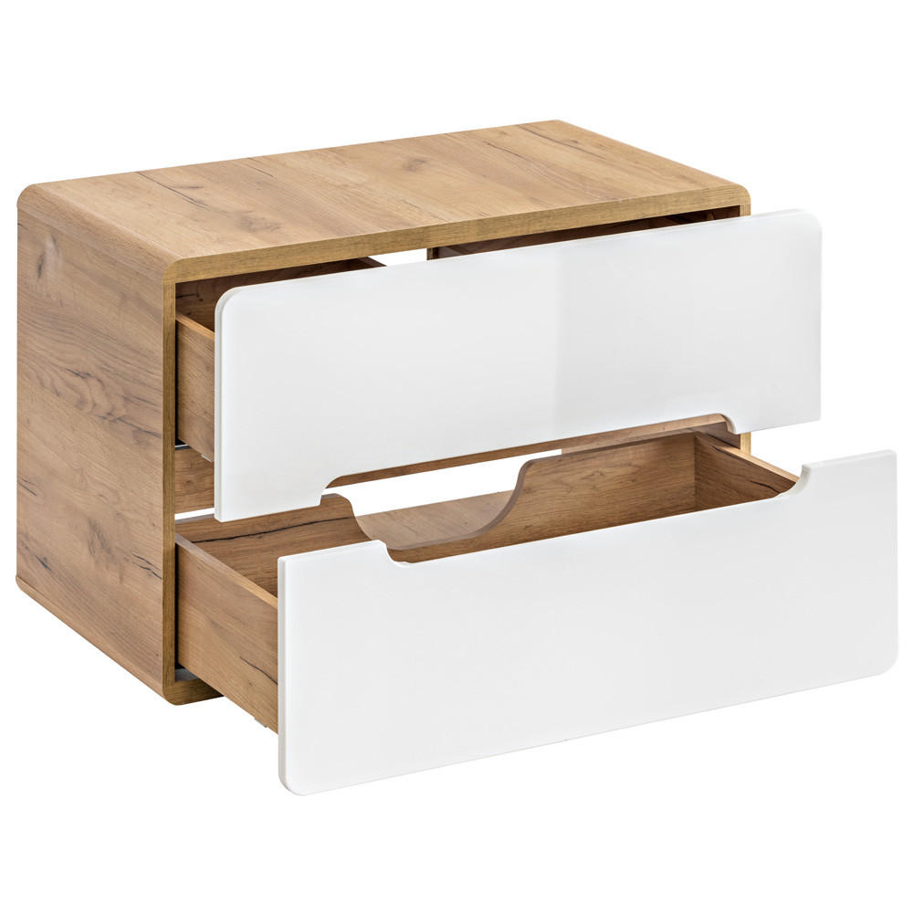 Lomado BADMÖBEL-SET Weiß 130cm × 46cm × 200cm