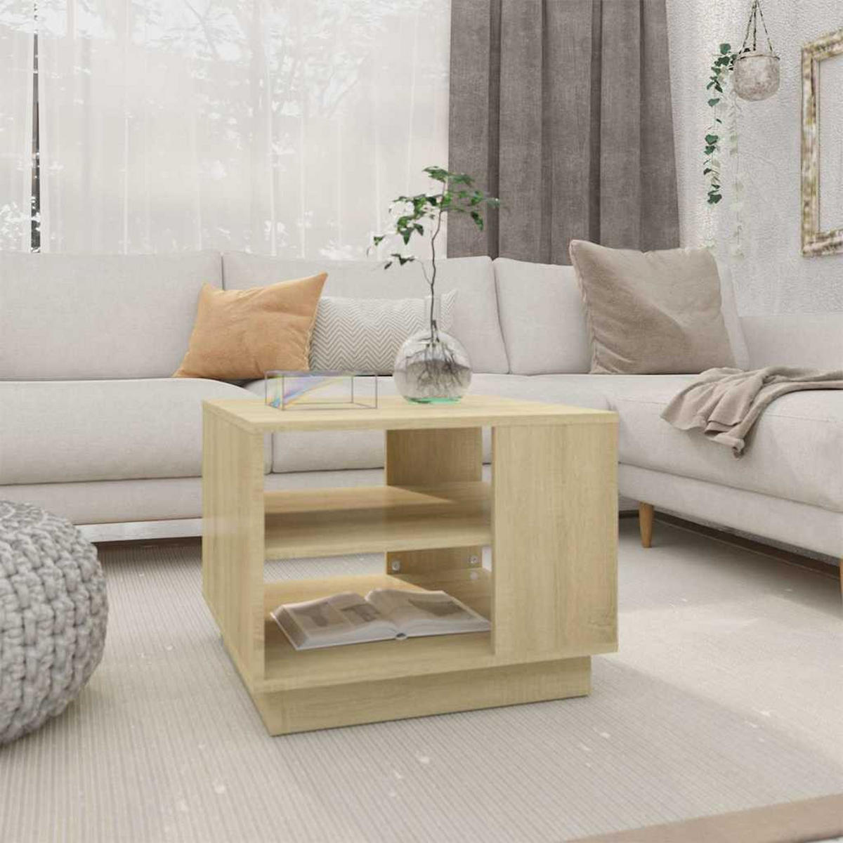 COUCHTISCH Sonoma-Eiche 55/55/43 Cm Holzwerkstoff - Braun, Holzwerkstoff (55/55/43cm) - vidaXL