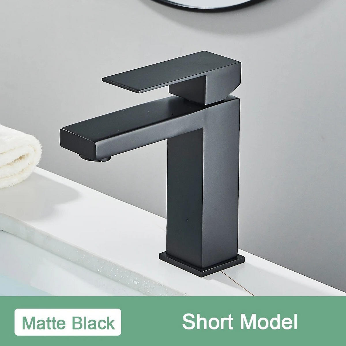 WASCHTISCHARMATUR Heißes Kaltes Wasser Mixer, Schwarz - Schwarz, Metall (16/17/5cm) - Kaket