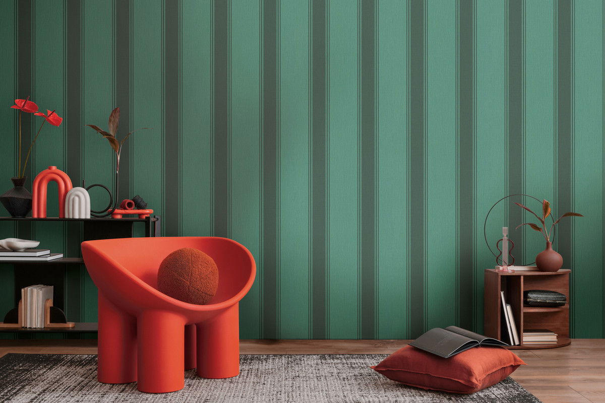 VLIESTAPETE Grün 53/1005 cm - Grün, Textil (53/1cm) - KUNSTLOFT