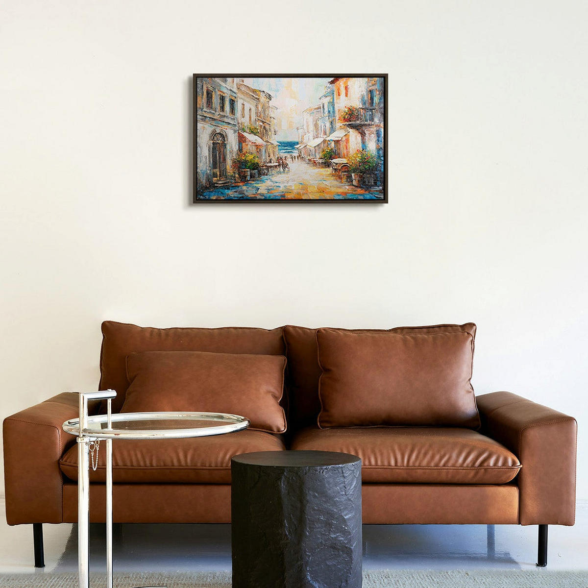 GEMÄLDE Warme Brise Schattenfugenrahmen Grau 60x40 cm - Grau, Holz (60/40cm) - YS-art gallery