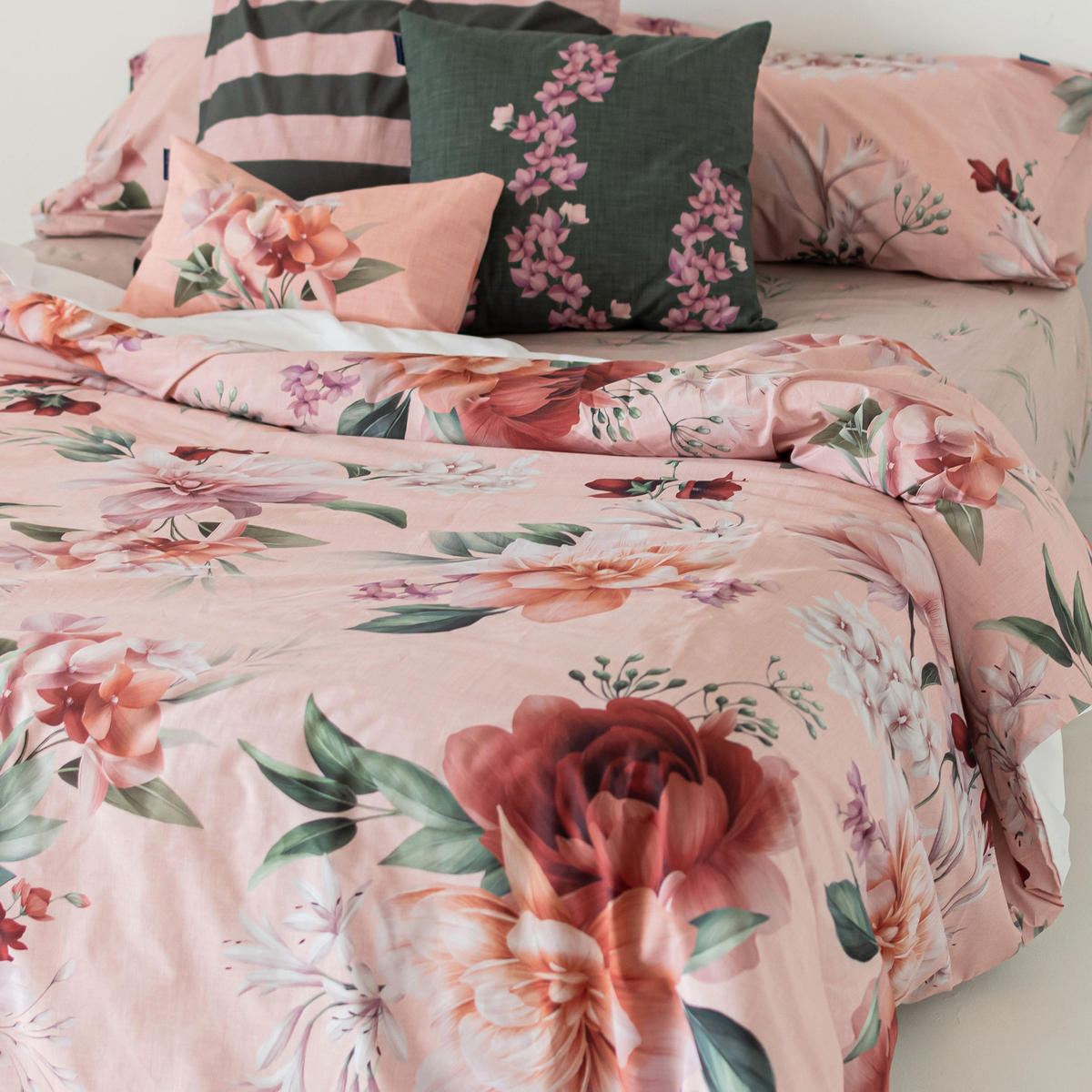 BETTBEZUG summer floral 155x220 cm (komfortgrösse) mehrfarbig - Multicolor, Textil (155/220cm) - Happy Friday