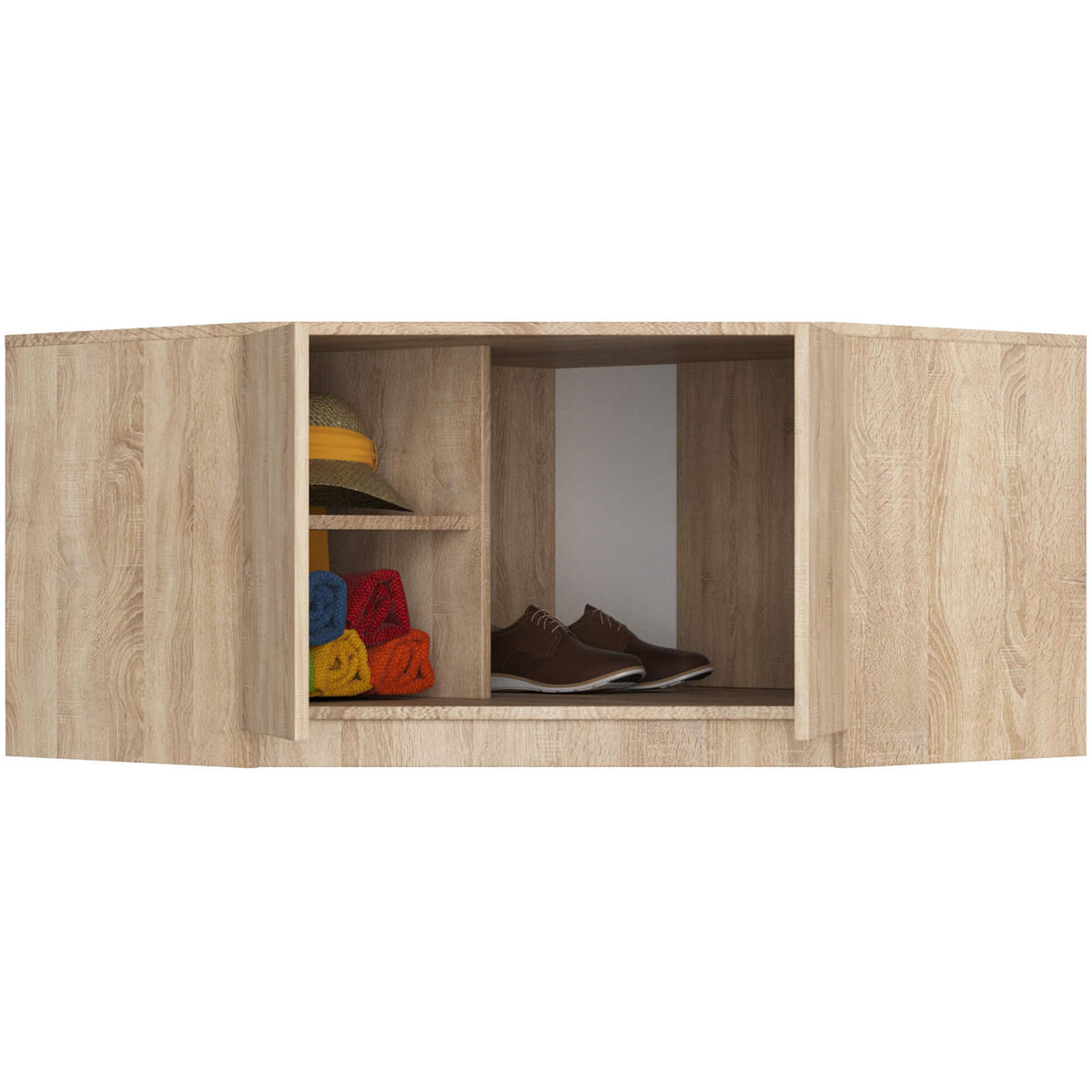 AUFSATZSCHRANK Sonoma-Eiche 100x50x55 cm - Sonoma Eiche, Holzwerkstoff (100/55/50cm) - Akord