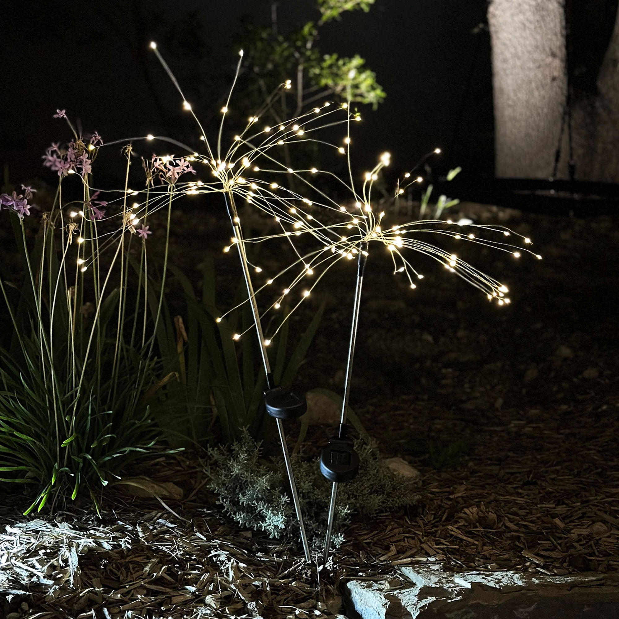 SOLARLEUCHTEN FIREWORKS silber - Silberfarben, Metall (58/58/97cm) - Lumisky