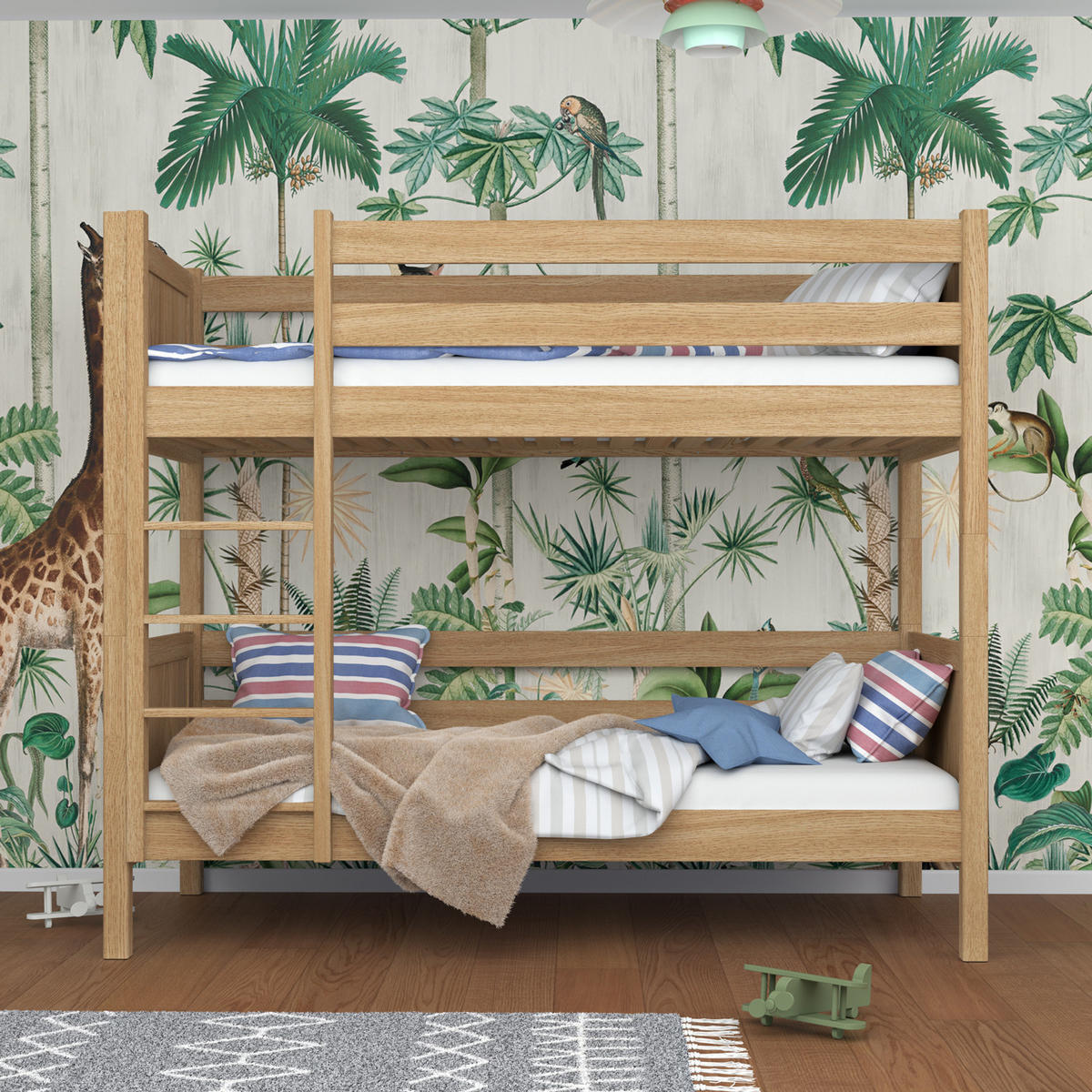 ETAGENBETT N02 Eiche Natur 120/200 - Eiche Artisan, Naturmaterialien/Holz (120/200cm) - N-Wood