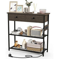KONSOLENTISCH 81cm Grau - Grau, Holz (81/30/81cm) - COSTWAY