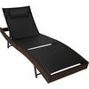 RATTAN-SONNENLIEGE Moana,69 x 211 x 41 - 94 cm,braun gemischt - Braun, Kunststoff (69/94/211cm) - tectake