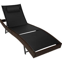 RATTAN-SONNENLIEGE Moana,69 x 211 x 41 - 94 cm,braun gemischt - Braun, Kunststoff (69/94/211cm) - tectake