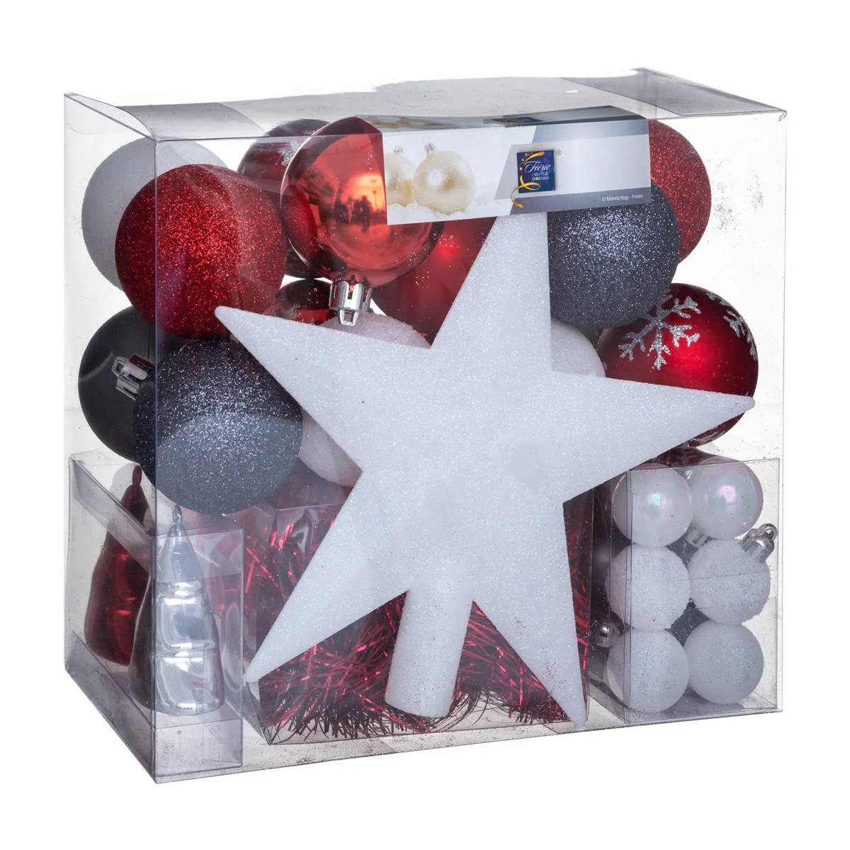 Atmosphera Createur d´interieur Weihnachtsschmuck Mehrfarbig, Rot 2.5x21x20 cm
