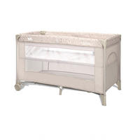 REISEBETT Carina 2 Ebenen beige Matratze Tragetasche faltbar Räder mit Bremse - Beige, Kunststoff (67/125cm) - Lorelli
