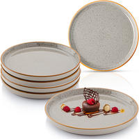 DESSERTTELLER RIO PERLGRAU - 6 teilig aus Steingut - Grau, Stein (20.5cm) - Sänger