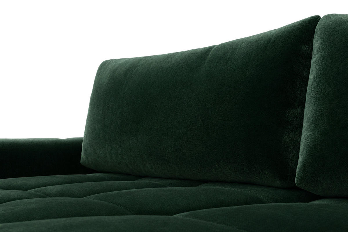 ECKSOFA L-Form Mit Schlaffunktion, Veloursstoff Bluvel, Grün, Links, BELVEDER L - Grün, Holz (250/168cm) - Kaiser Möbel