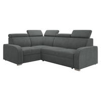 ECKSOFA Oslo 2rR1 80 - Dunkelgrau/Silberfarben, Holz/Kunststoff (250/200cm) - MIRJAN24