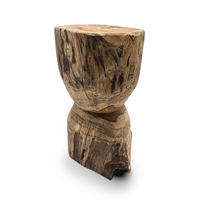 BEISTELLTISCH Mesh Teak Massivholz naturfarben - Naturfarben, Holz (23/25/39cm) - CREEDWOOD