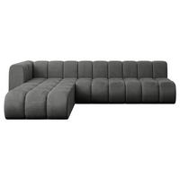 ECKSOFA modulares Sofa Darnel-L2 - 296x177x70 cm Dunkelgrau - Dunkelgrau, Holzwerkstoff/Textil (296/177cm) - ALTDECOR