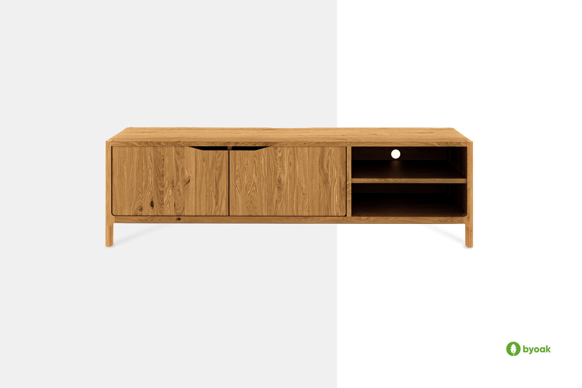 TV-SCHRANK PAUL Kernbuche - Kernbuche, Holz (160/48/50cm) - byoak