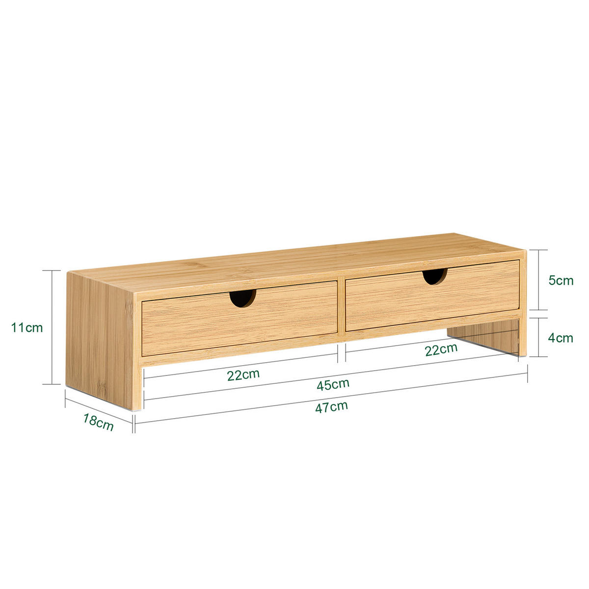 MONITORSTÄNDER Natur - Naturfarben, Holz (18/47/11cm) - SoBuy