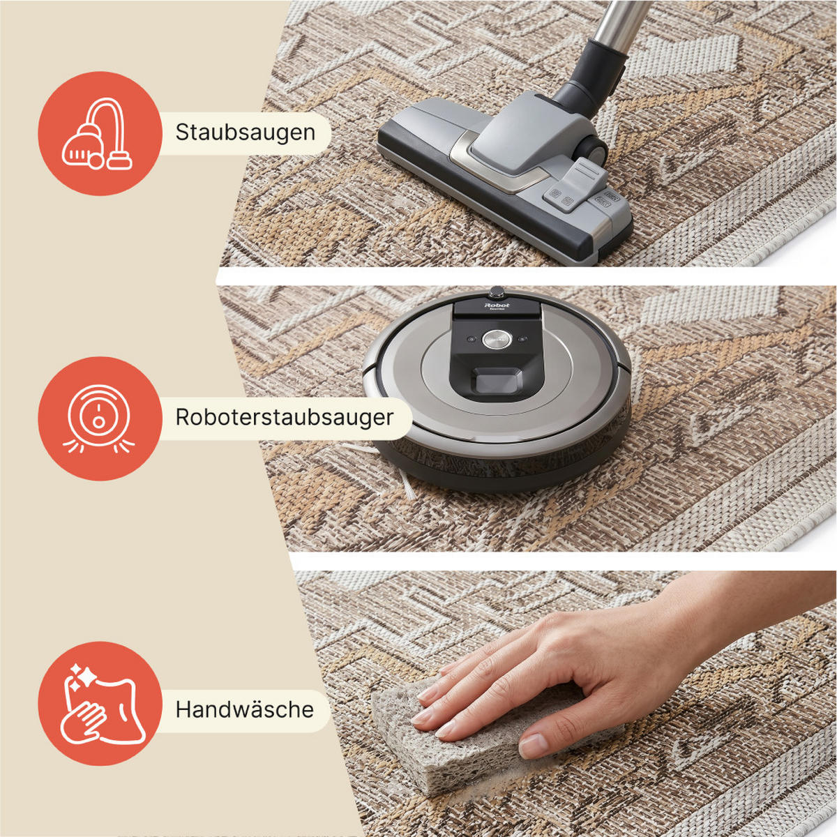 TEPPICH YUCANA Braun Outdoor Flachgewebe 140/200 cm - Braun, Textil (140/200cm) - Tapiso