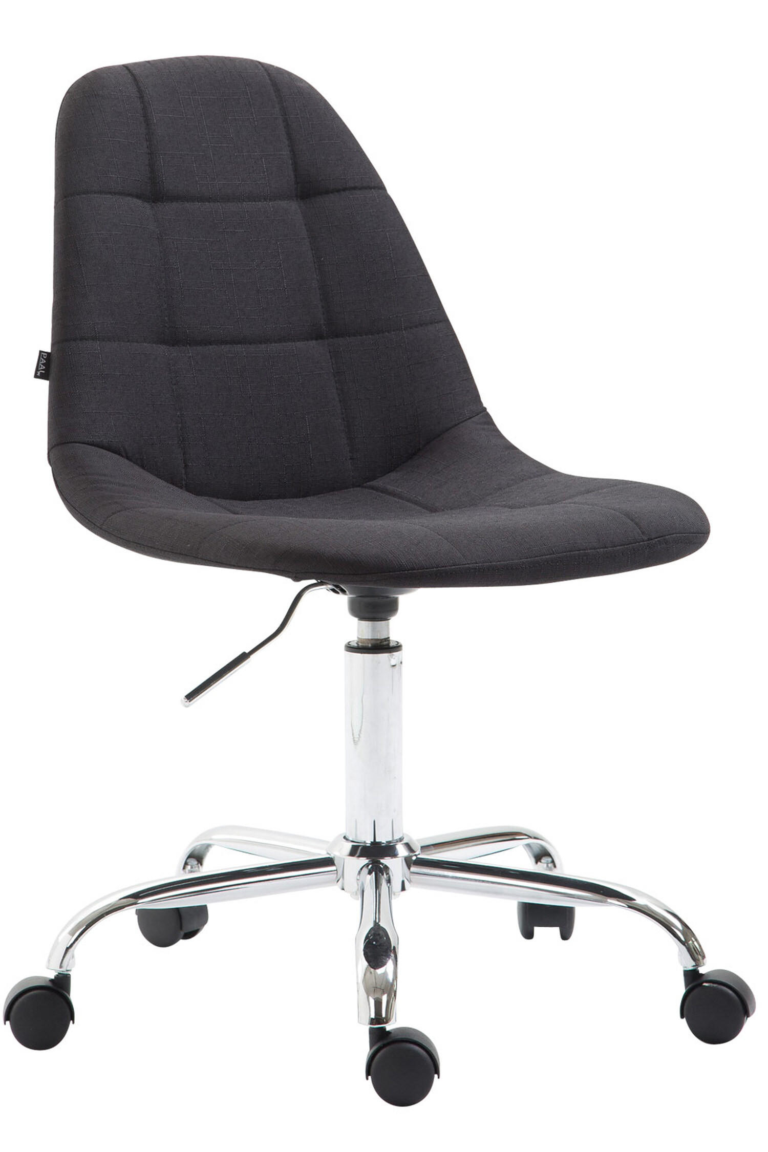 BÜROSTUHL Rhein, Stoff Schwarz - Schwarz, Textil/Metall (47/89/56cm) - TPFLiving