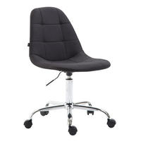 BÜROSTUHL Rhein, Stoff Schwarz - Schwarz, Textil/Metall (47/89/56cm) - TPFLiving