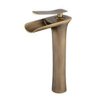 WASSERHAHN Becken Wasserfall Antik Messing - Bronzefarben, Metall (17/6/21.1cm)