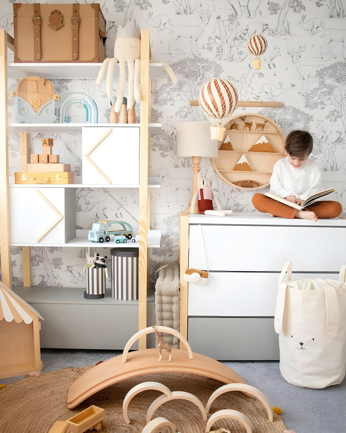 KINDERREGAL Pinette Weiß - Weiß, Holzwerkstoff (100/190/44cm) - RAUMHIRSCH FURNITURE