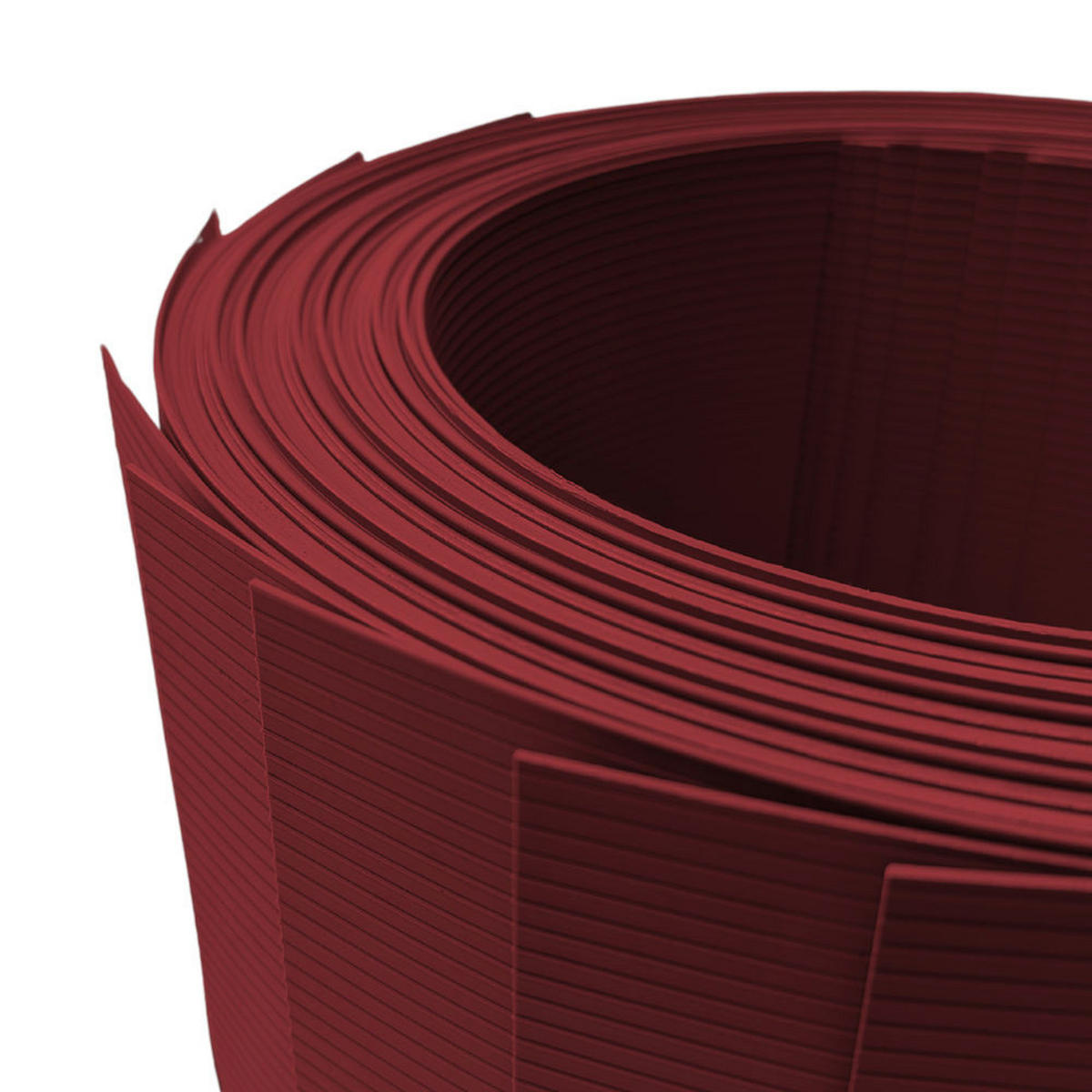 SICHTSCHUTZSTREIFEN Rille 10x Einzelstreifen 2,55m Sichtschutz Bordeauxrot, 10 x 2,55m - Bordeaux, Kunststoff (2550/19cm) - ZAUN|ZU