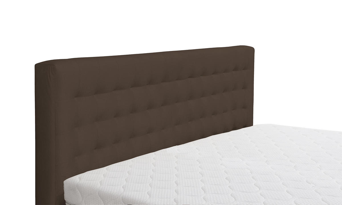 POLSTERBETT mit Bettkasten und Matratze FORTE, Braun, 160x200 cm - Braun, Textil (160/200cm) - KS Home Concept