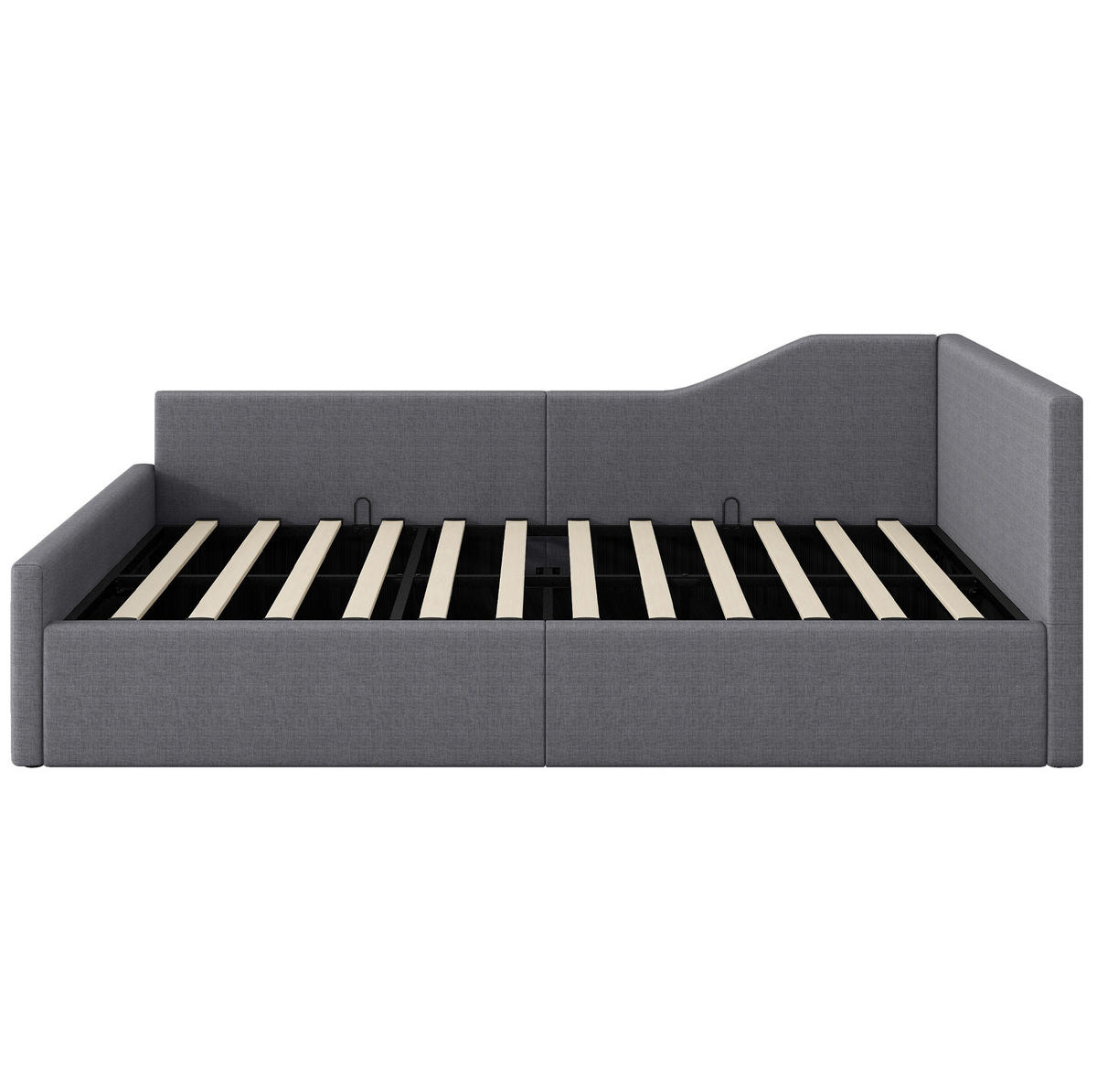 TAPECIRANI dnevni krevet 140/200 cm sivi od MDF-a i šperploče s prostorom za odlaganje - siva, drvni materijal (140/200cm) - OKWISH
