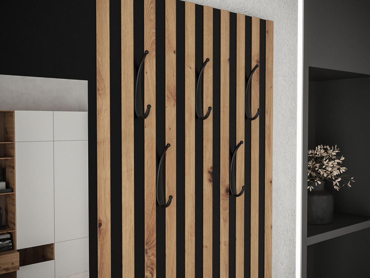 GARDEROBE Premium - Weiß/Braun, Holzwerkstoff (172/205/42cm) - MIRJAN24