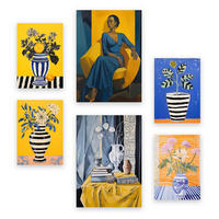 POSTER Set Mit 6 Vase Lady In Vielseitiger Stil A3 & A4 Rahmenlos - Klar, Papier (29/3cm) - Nacnic