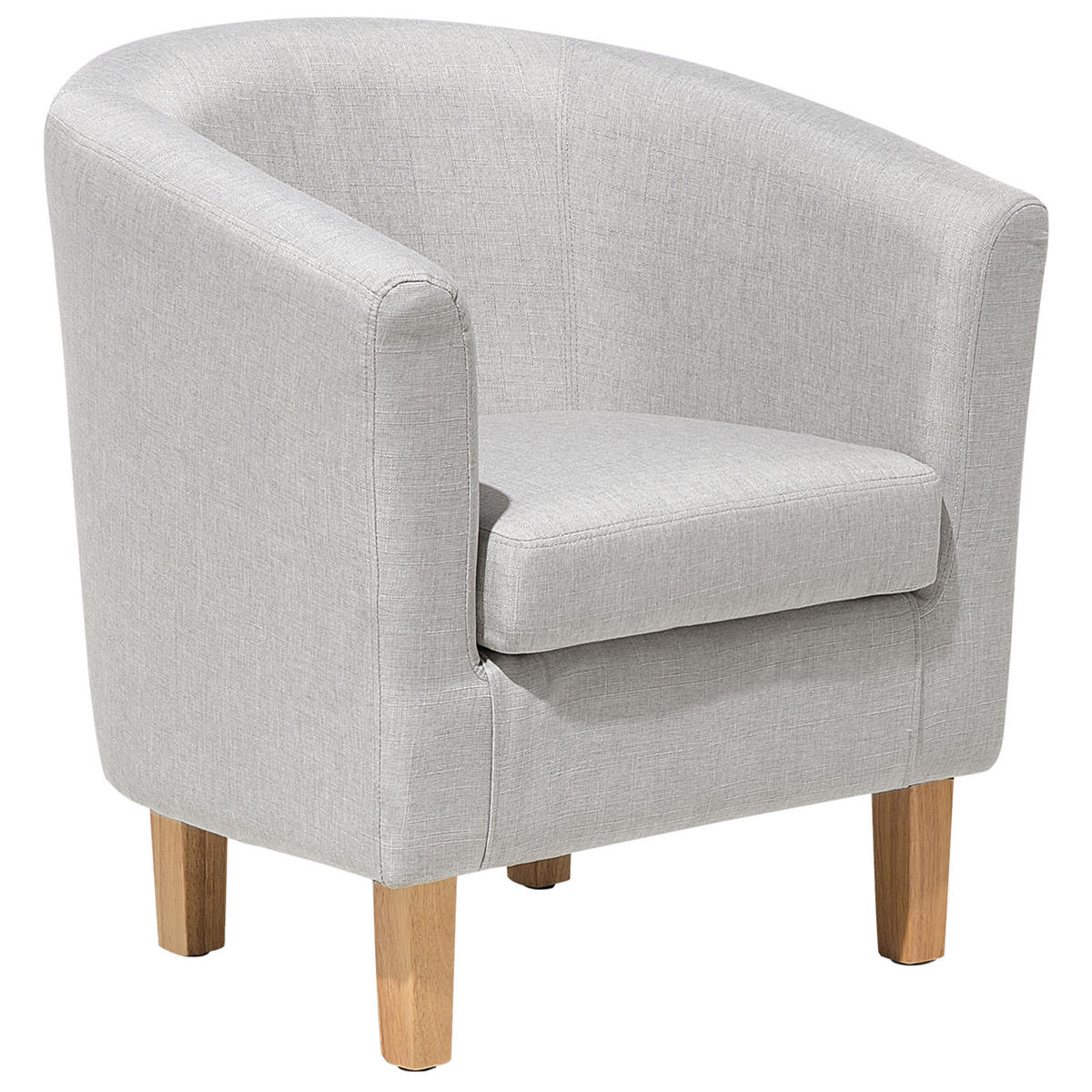 SESSEL Polsterbezug Grau Holden - Grau, Holz/Textil (68/71/41cm) - Beliani